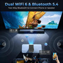 AI Smart Projector with Android OS Dolby, Decoding UHD ANSl