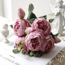Rose Pink Silk Peony Wedding Bouquet - Artificial Decoration