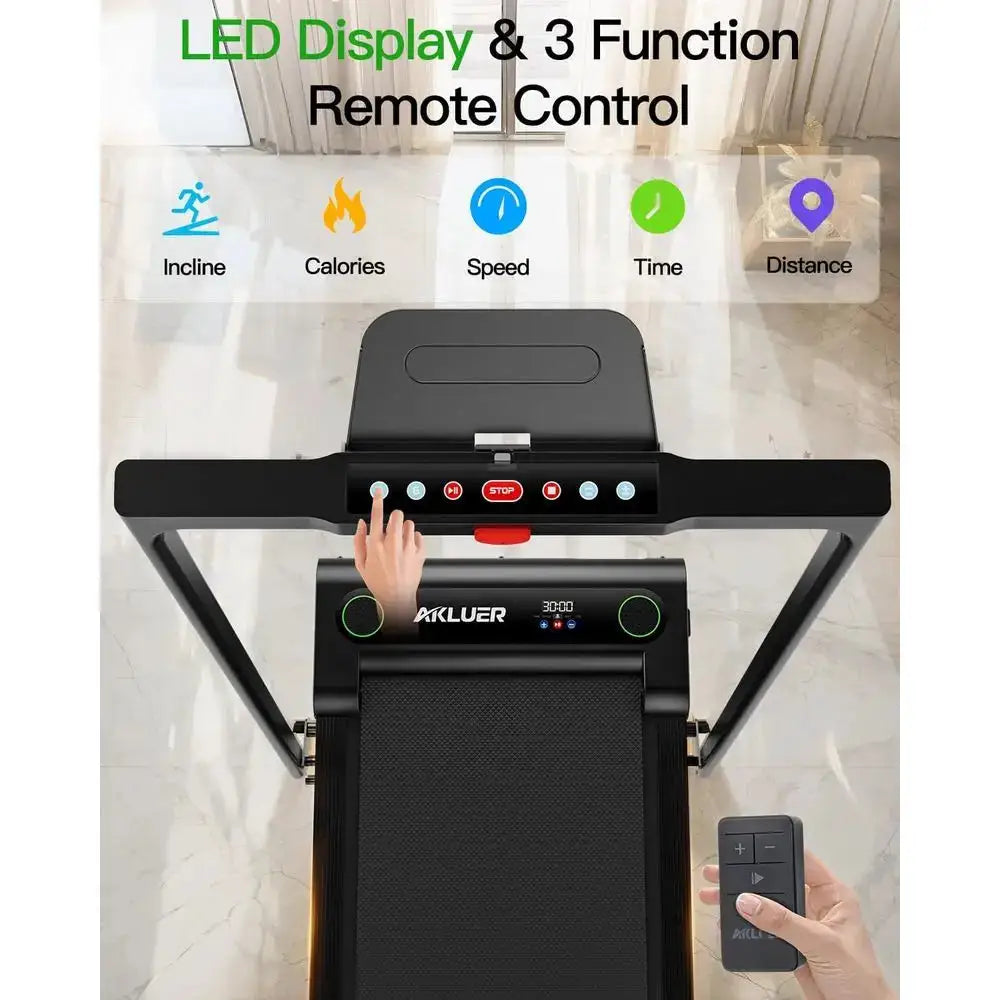 Compact 2.5 HP Desk Treadmill with LED Display and Remote Control