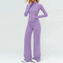 Women Yoga Set Breathable High Waist Leggings 3Pc