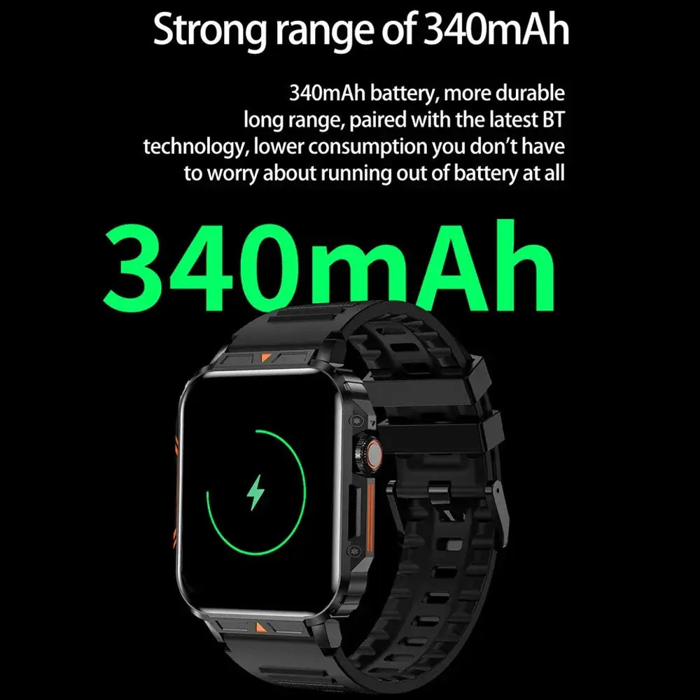 Military Outdoor GPS Smart Watch Men 1.95 Inch Blood Oxygen
