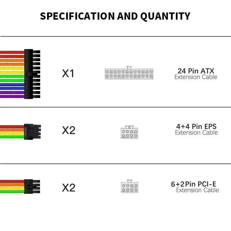 Teucer TC35 Series Cable Kit Elevate PC Style With Cables