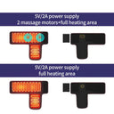 Electric Heating Ankle Support Vibrating Massager Hot Compress Relieves Joint Pain Discomfort Overuse Injury USB Port