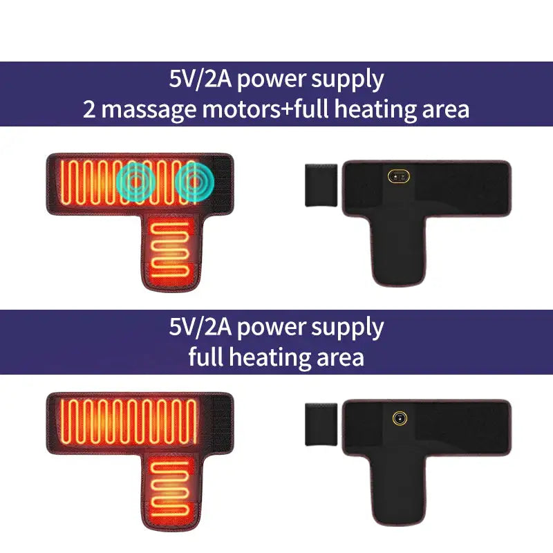 Electric Heating Ankle Support Vibrating Massager Hot Compress Relieves Joint Pain Discomfort Overuse Injury USB Port