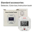 NJTY Socket Tester Voltage Test Outlet Detector EU UK US Plug Ground Zero Line Plug Polarity Phase Check Digital AC Voltage Test