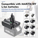 Tool-Free 18V Battery Adapter For Dyson