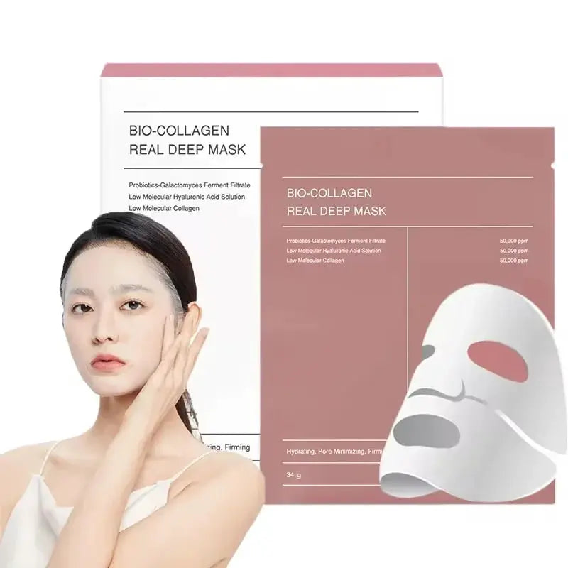 4 Pcs Box Absorbable Bio Collagen Deep Night Mask Skin Care