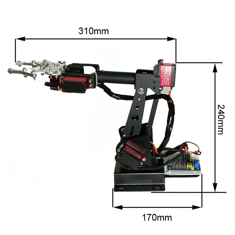 PS2 Control 6 DOF Robotic Arm Gripper Claw For Arduino STEAM DIY Manipulator - product image 7
