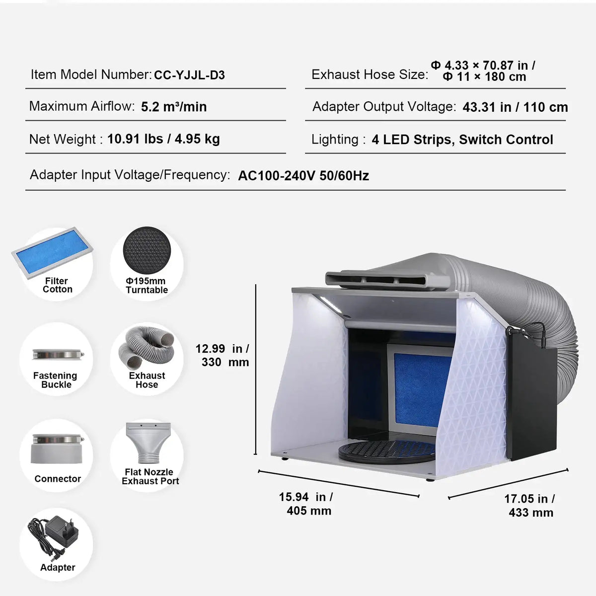 Portable Hobby Airbrush Spray Booth — product image 7