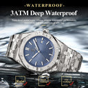 POEDAGAR Men Stainless Steel Watch