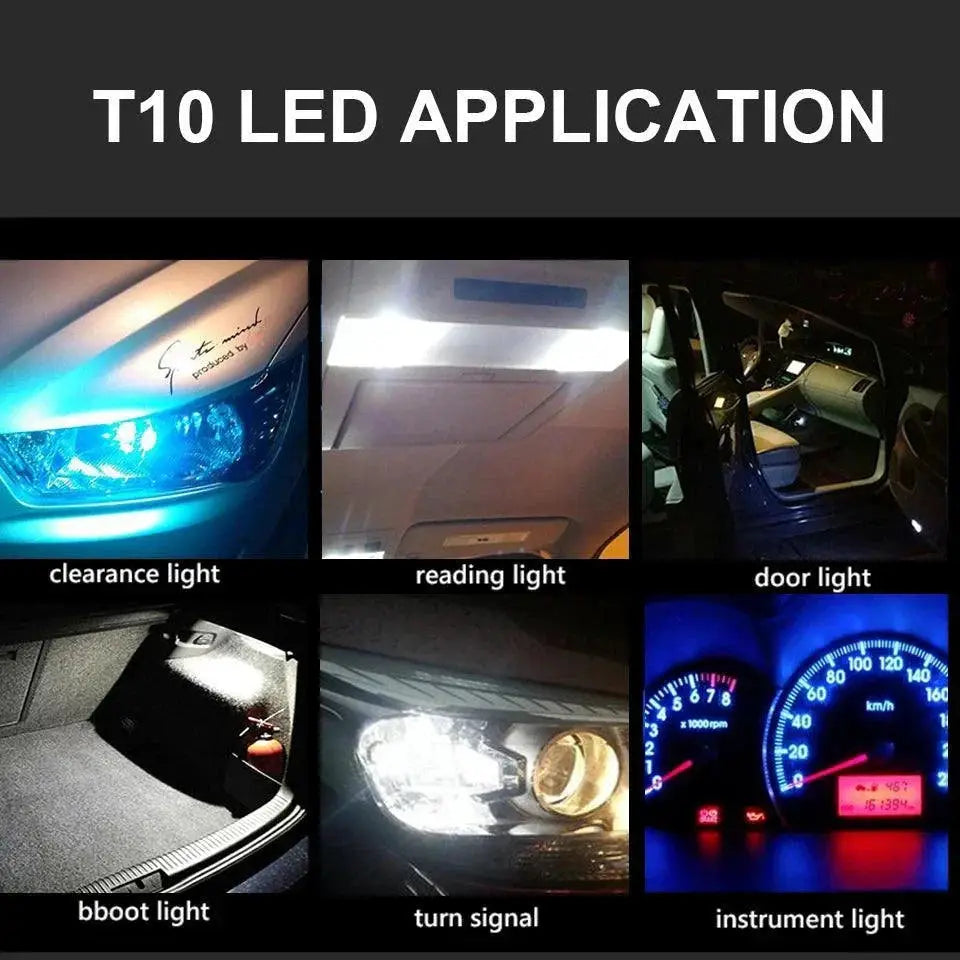 Led Car Light Bulb Cob Glass White High Performance Lamp