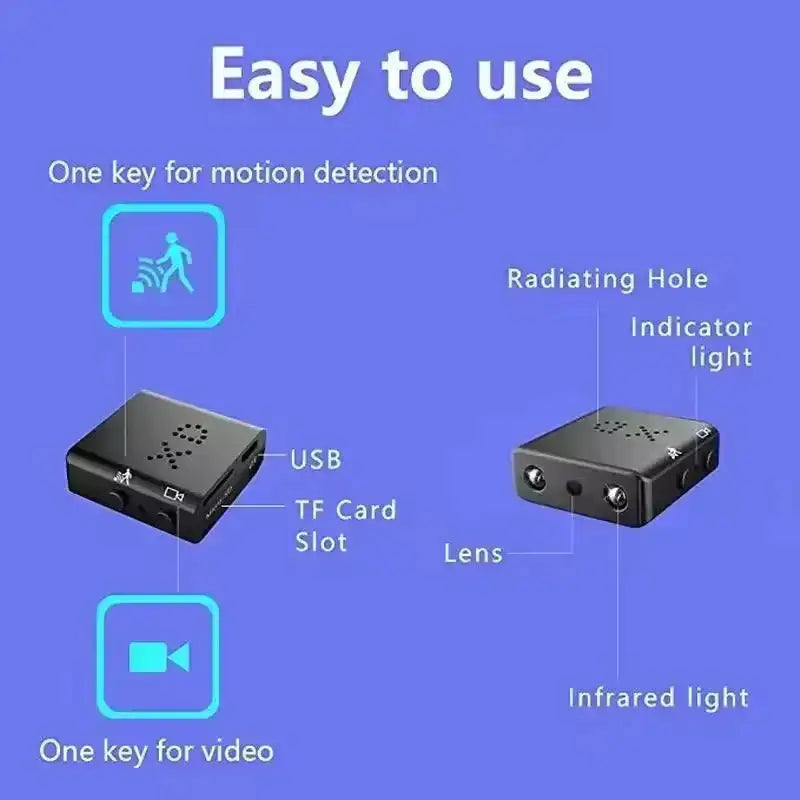 1080P HD Mini Wifi Camera XD Wire Camera Smart Home Security Indoor Anti-theft IP Camera Video Voice APP Real-time Cam