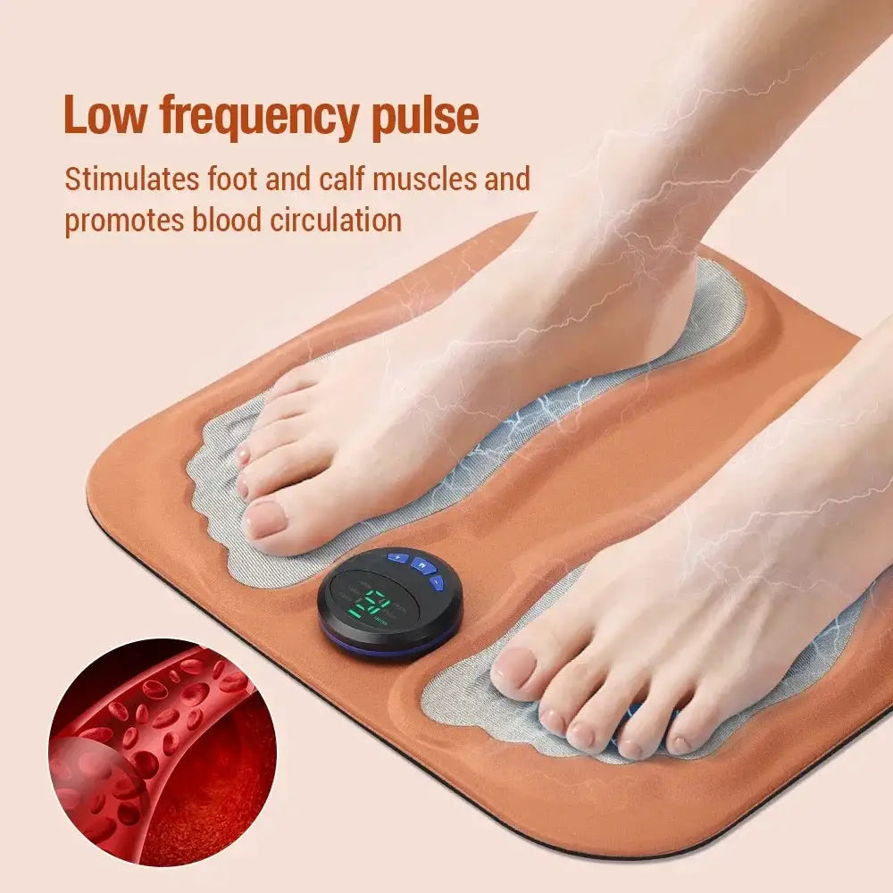 Foot Massager 3D Smart EMS Home Rechargeable Foot Pad Feet Massager Portable Foot Therapy Relax Muscles 6 Modes 15 Levels