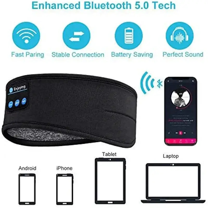 Wireless Bluetooth Earphone Sleeping Band Headset Eye Mask