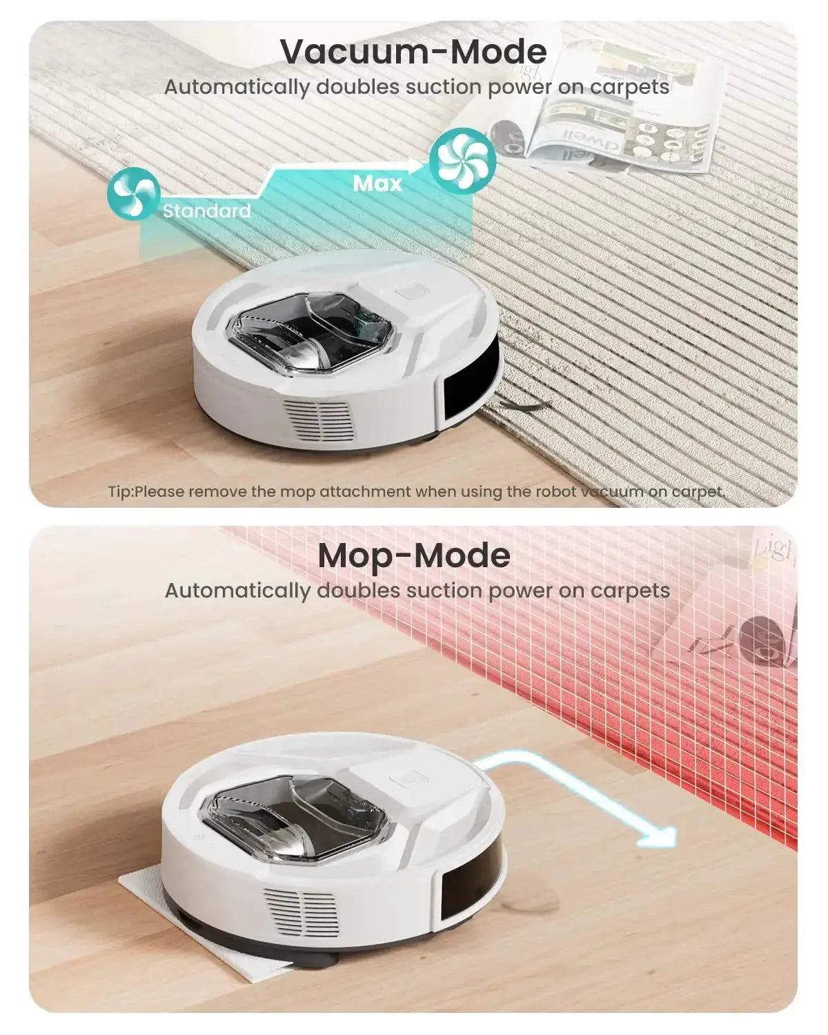 Lefant M320 6000Pa Suction Robot Vacuum Cleaner Pro - OurLum.com