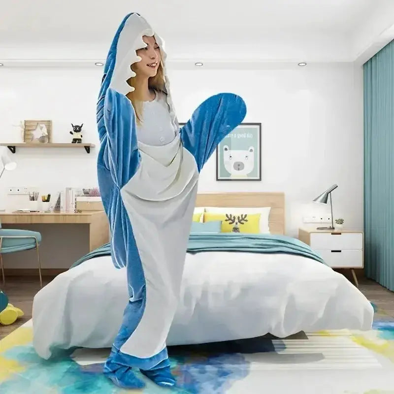 Shark Blanket Hoodie Wearable Blanket For Adults And Kids