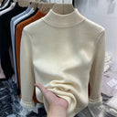 Korean Winter Turtleneck Pullover Cozy Fleece Chic Fashion