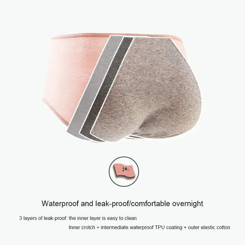 Cotton Leak Proof Menstrual Panties Maximum Security Comfort