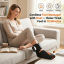 Foot Massager with Heat Vibration Airbag Kneading Wireless Rechargeable Ankle Wrap Support Brace Home Office Gift for Women Men