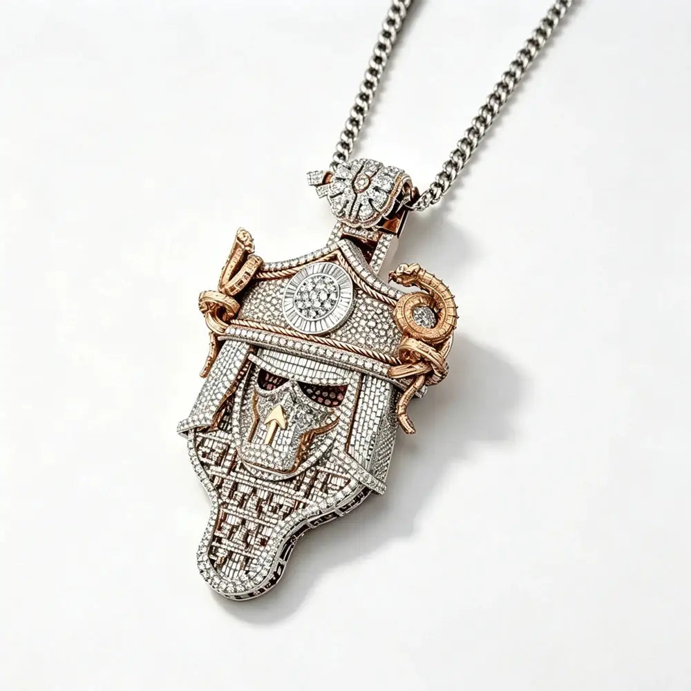 Premium Iced Out Gold Skull Pendant — product image 9