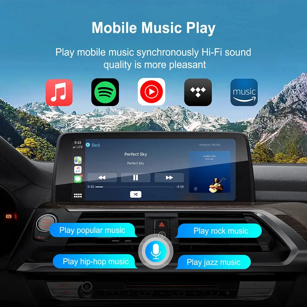 Wireless CarPlay Android AUTO For BMW NBT CIC System For BMW 5 Series F10 F11 2011-2017 NBT CIC Systems Support Phase Airplay