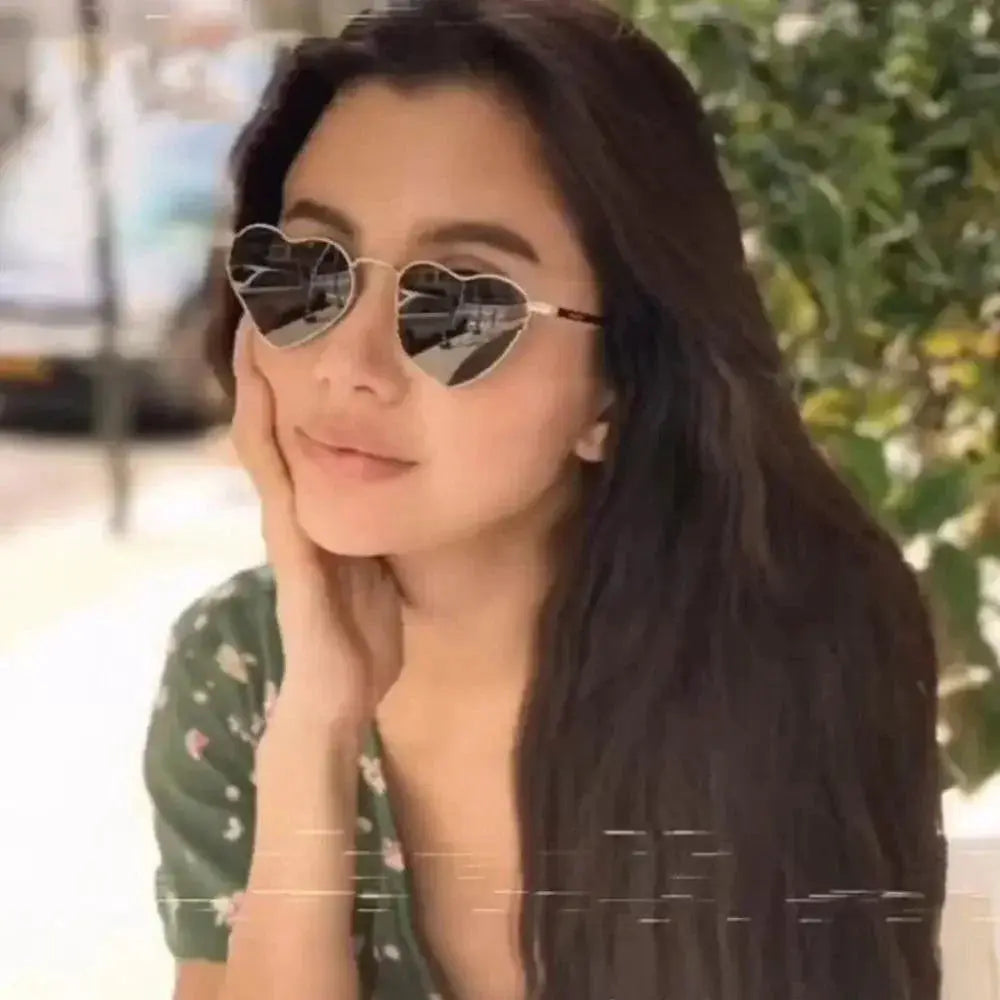 Vintage 90s Heart Shaped Sunglasses With UV400 Protection