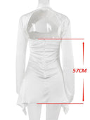 Elegant White Satin Bodycon Dress Summer Fashion Statement