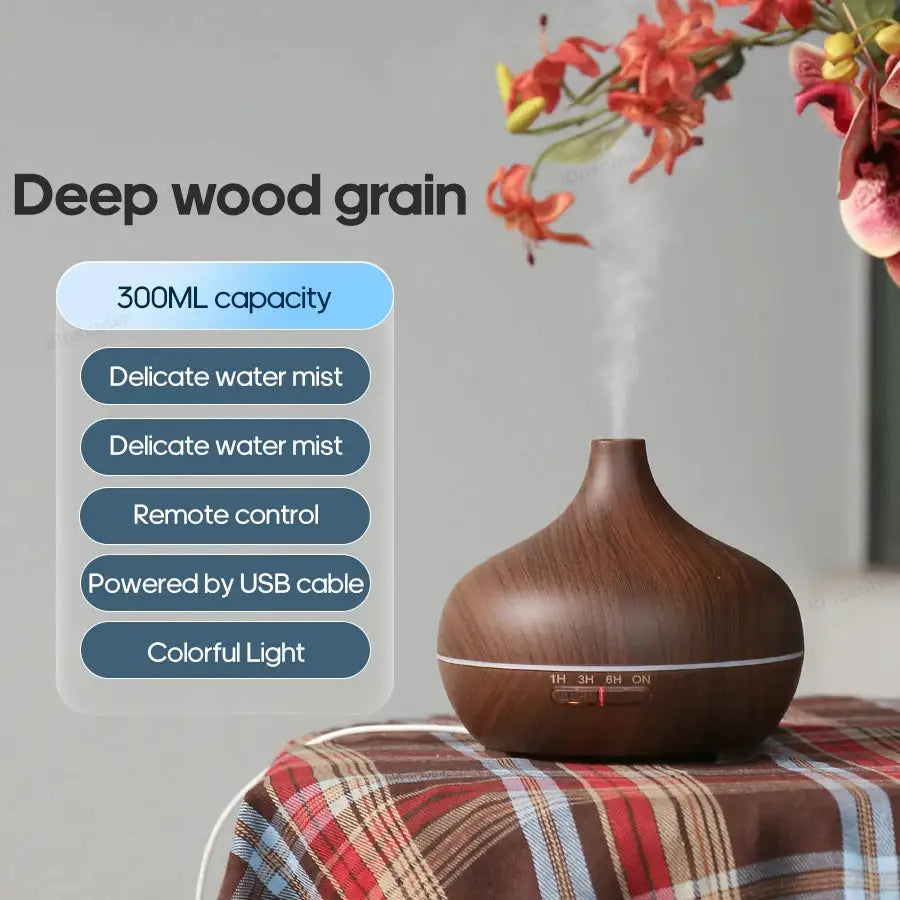 Compact Wood Grain Essential Diffuser — product view 11