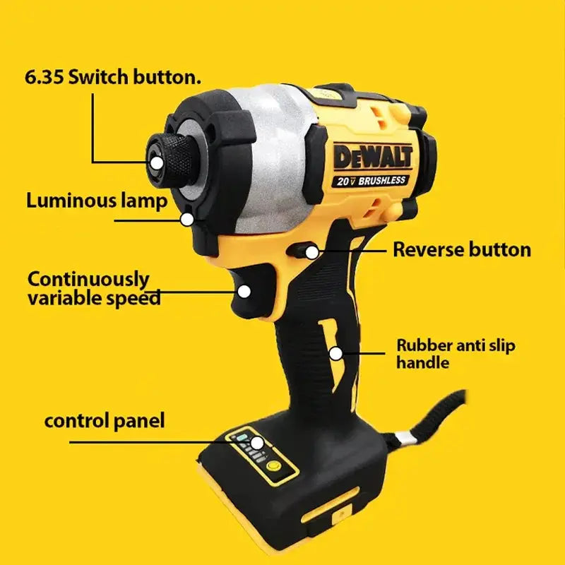 DCF850 20V Cordless Impact Driver High Torque Ideal For DIY