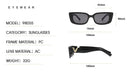 Retro Rectangle Sunglasses Women Brand Designer Vintage Classic