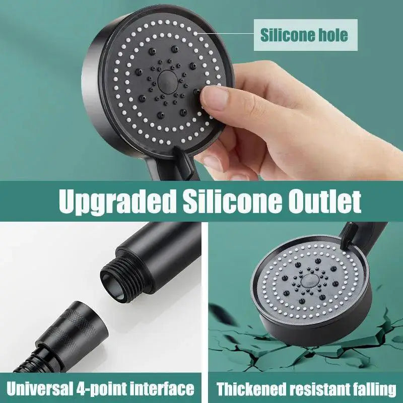 TurboBoost Shower Head With 5 Spray Modes For Luxury Bathing