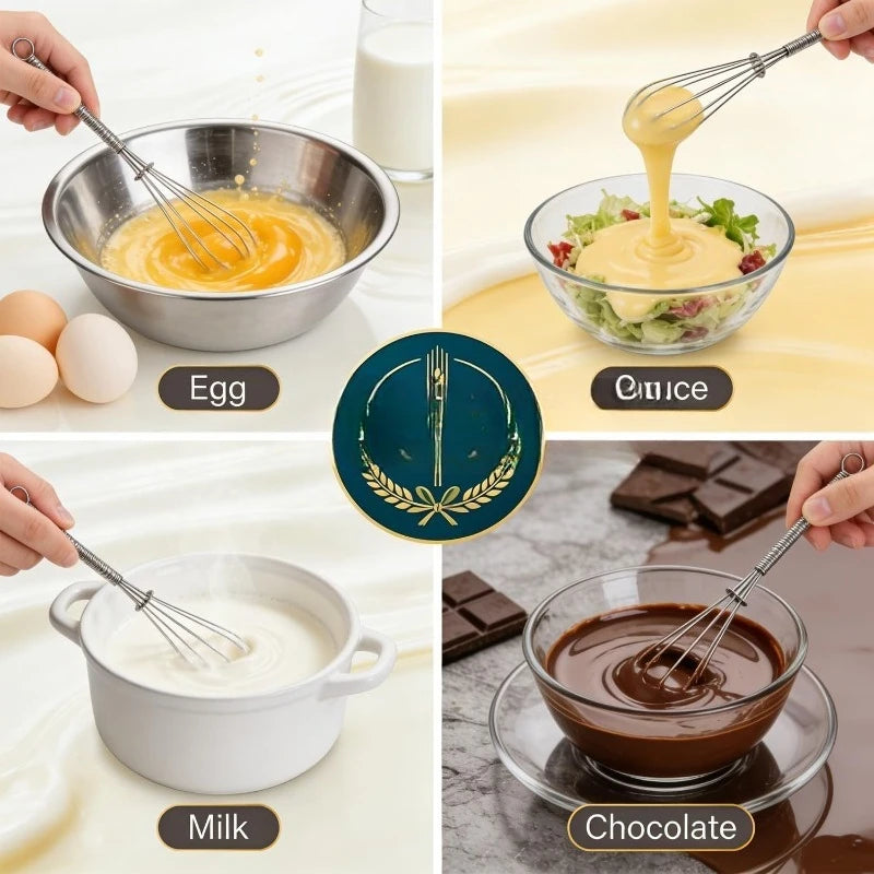 Small Wire Whisk Set of , Portable Stainless Steel Kitchen — product view 4