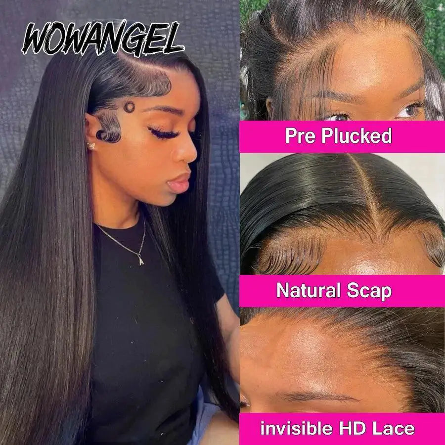 34 Inch HD Lace Front Wig Premium Brazilian Human Hair