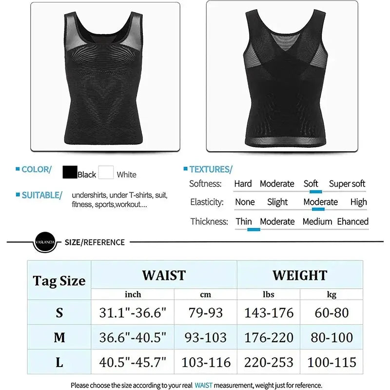 Men's Slimming Compression Shirt For Posture Support