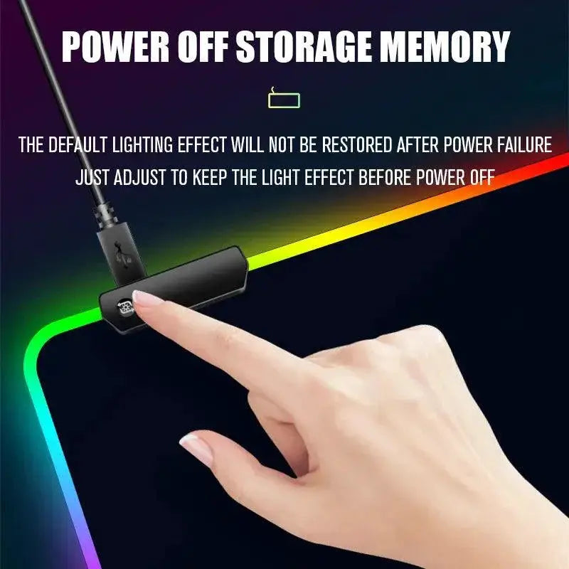 Luminous RGB Gaming Mouse Pad With LED Lights For Setup