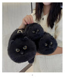 JIAERDI Lolita Plush Cute Cat Bag Women Harajuku Fur Bag