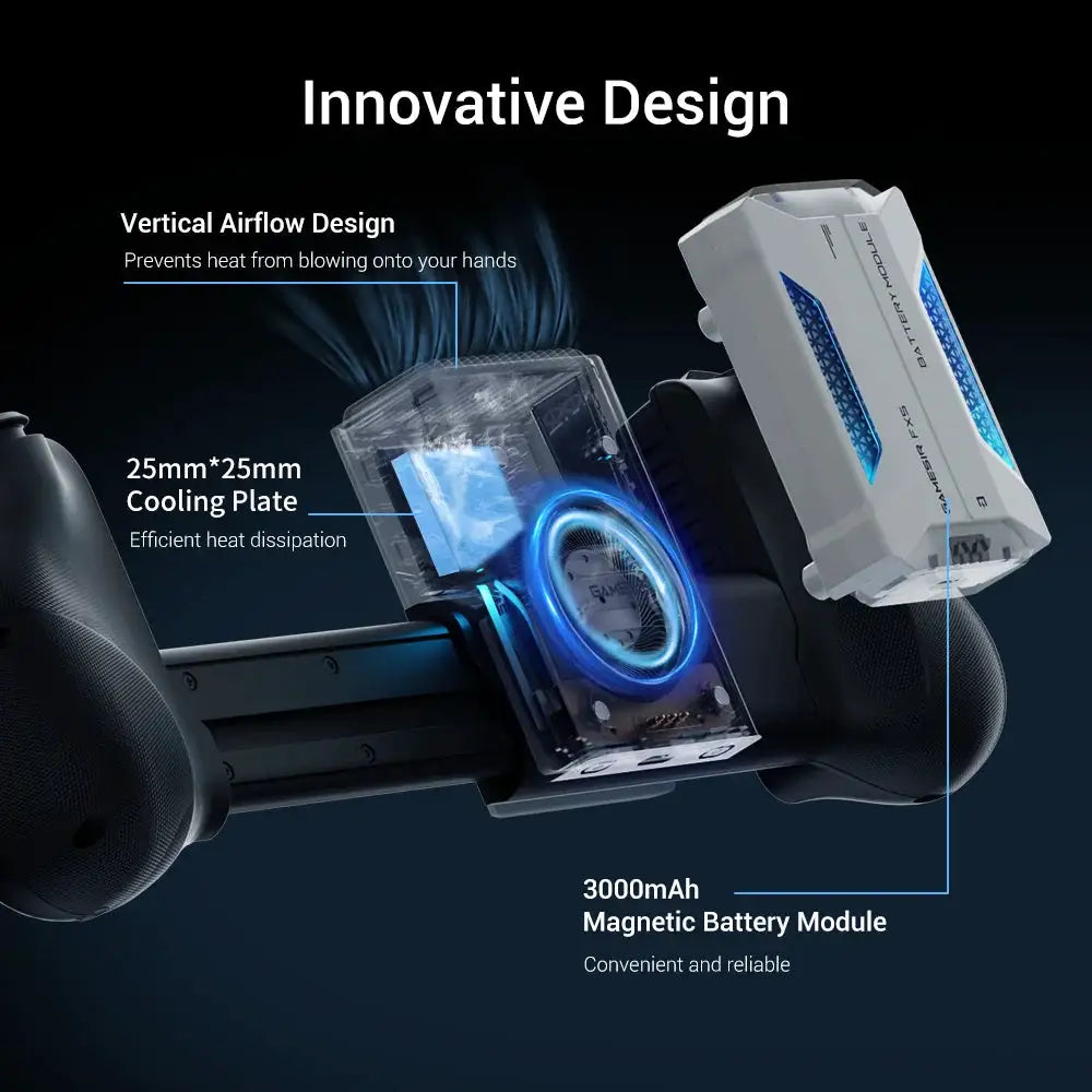GameSir FX5 Cooler Wireless Cooler Controller Three Adjustable Cooling Modes for X5 Series Controllers Mobile Phone Cooling Fan