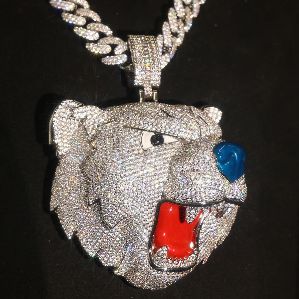 Iced Out Roaring Tiger Head