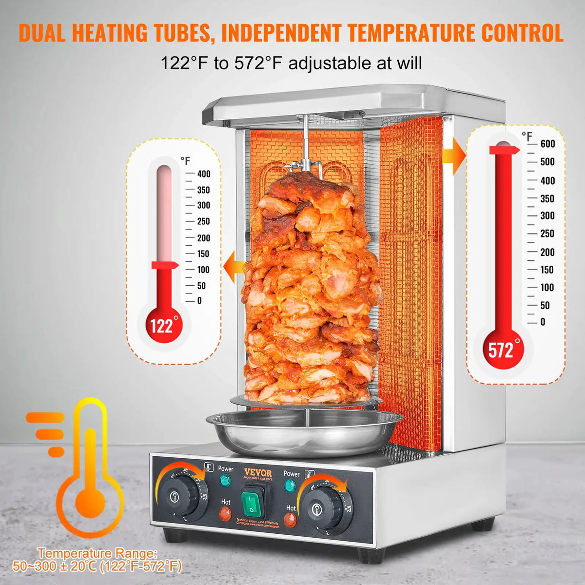 SucceBuy Shawarma Grill Machine Chicken Shawarma Cooker Machine — product view 3