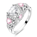 Sterling Silver Ring Sparking Purple