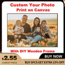 Custom Photo Canvas Painting Poster with DIY Frame Decor