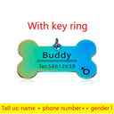 Personalized Pet ID Tag: Stylish Bone Engraved Pendant