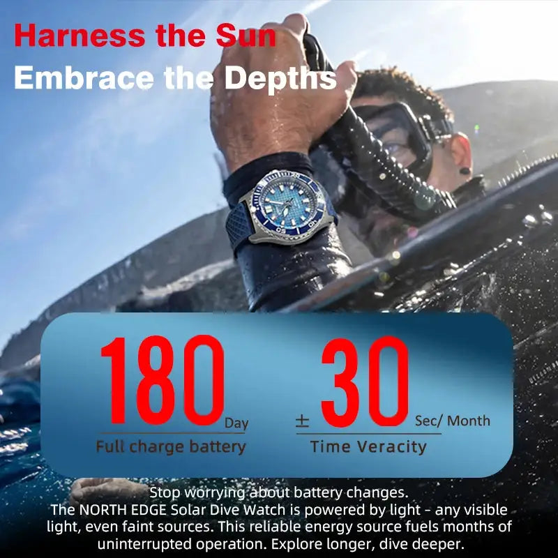 Men Luxury Solar Powered Dive Watch — product image 3