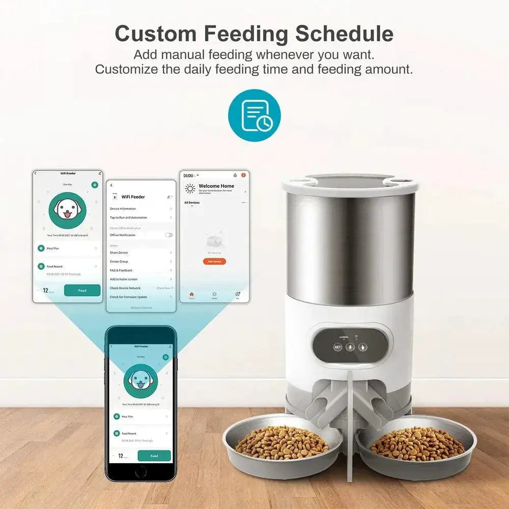 Smart Pet Feeder With Remote Feeding And Voice Recording