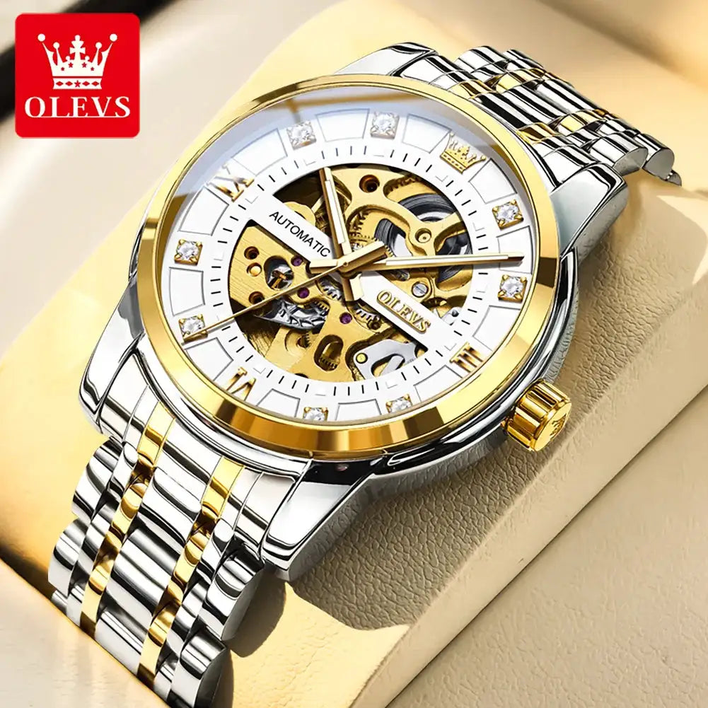 Olevs Men Skeleton Mechanical Watch — product image 1
