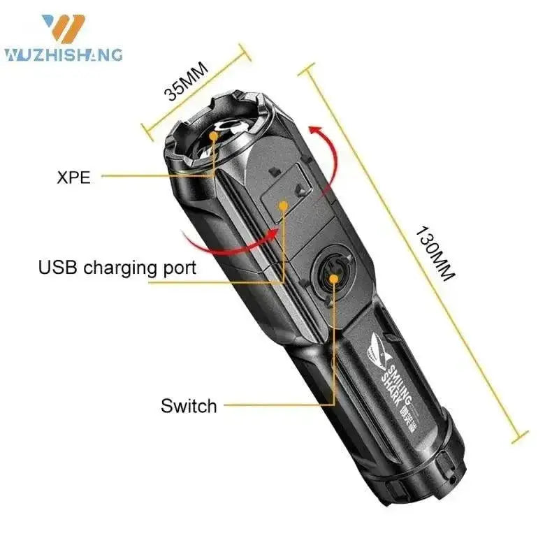 Lumen Tactical USB Rechargeable Flashlight for Adventure