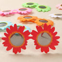 Whimsical Daisy-Shaped Sunflower Sunglasses for Parties