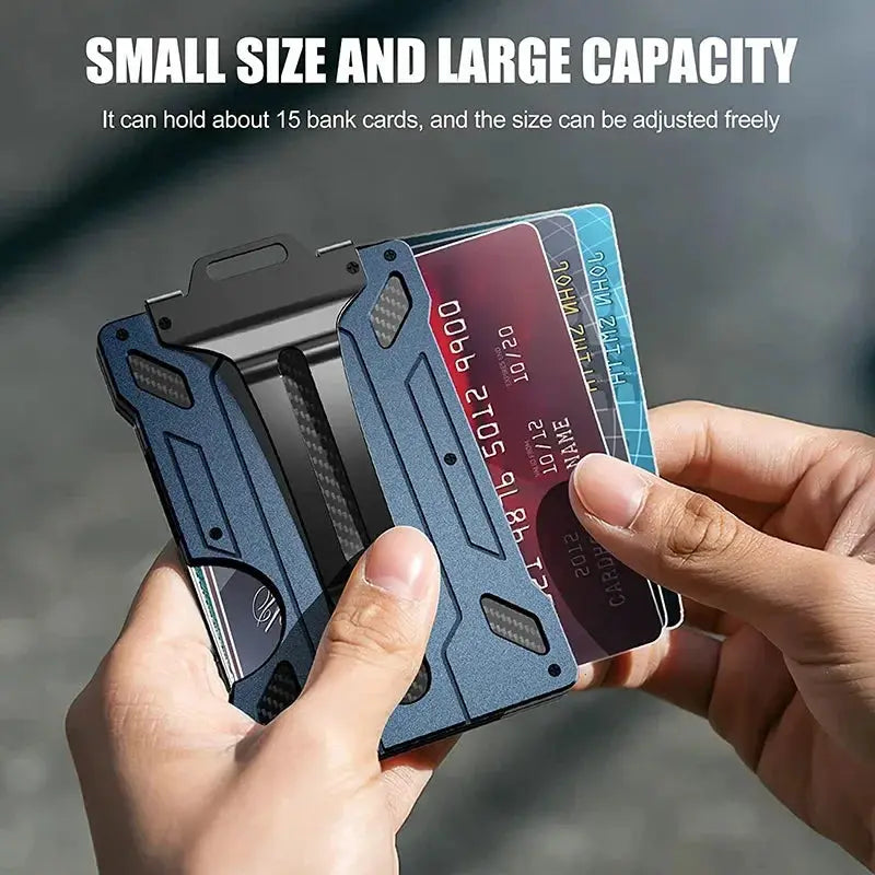 Badge Card Holder Carbon Fiber Wallet For Men Slim Design
