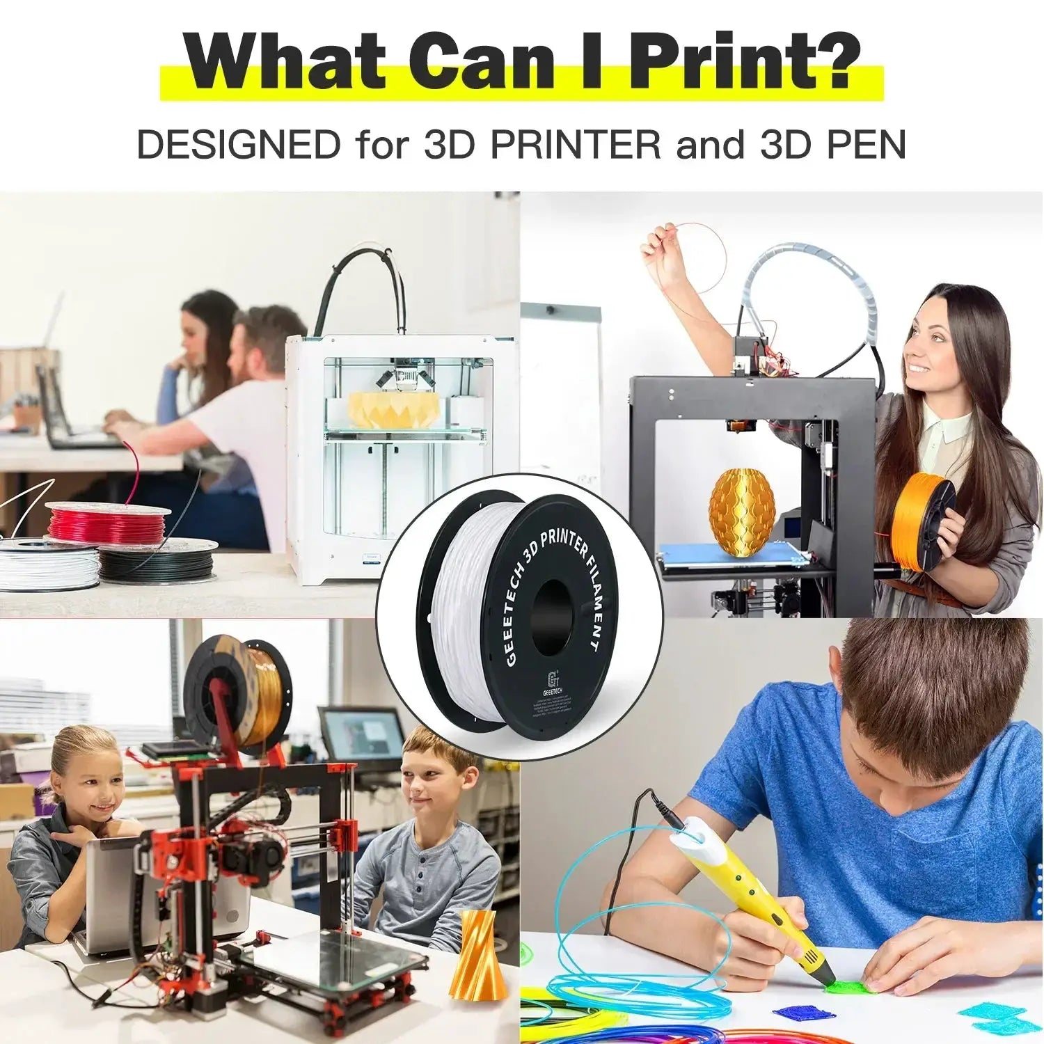 Geeetech TPU 3D Printer Flexible Filament 1kg 1.75mm Spool