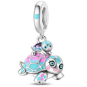 Charm Beads Sterling Silver Pink